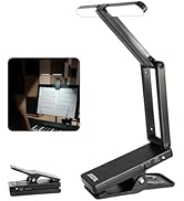 AROMA Sheet Music Stand Light Clip On Rechargeable with Adjustable Angle Piano Lamp with 2 Bright...