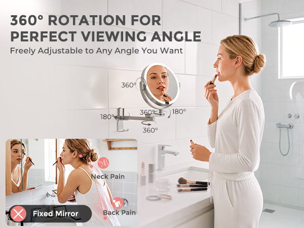 Wall Mounted Lighted Makeup Mirror