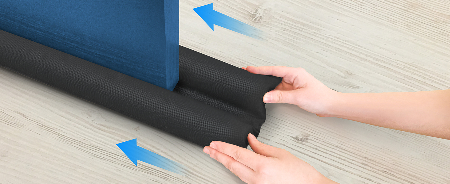 Under the door noise blocker, soundproofing for doors, cold weather door draft stopper, door sealer