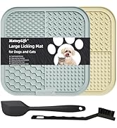 MateeyLife 2PCS Large Lick Mat for Dogs with Suction Cups, Slow Feeder Dog Bowls, Dog Lick Mat fo...