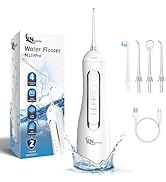 JNGOODS Cordless Water Dental Flosser Oral irrigator,JNGOODS 300ml Rechargeable Water flosser for...