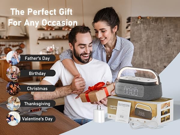 alarm clock with wireless charging