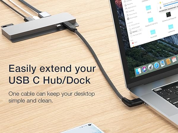 5A long distance charging usb type-c cable male to femle extender cord