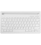 CHUYI Wireless Bluetooth Keyboard with Stand Slot Quiet Slim Multi Device Keyboard for iPad Phone...