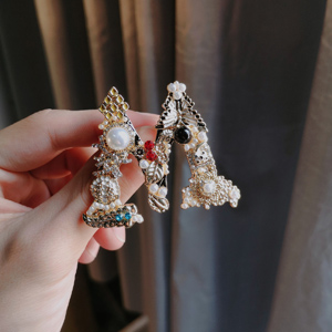 M initial brooch