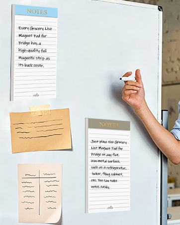 Utron 7 Pack Magnetic Notepads for Refrigerator