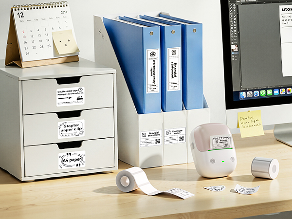 NIIMBOT B2 Label Maker Machine with Tape, Portable Bluetooth Label Printer with Multiple Templates