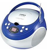 NAXA Electronics NPB-251BU Portable CD Player with AM/FM Stereo Radio Blue