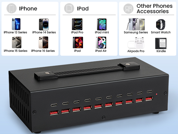 multiple usb charger station