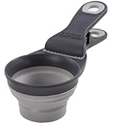 Dexas Pets Collapsible KlipScoop Collapsible Dry Dog Food Scoop and Dog Food Bag Clip, 1/2 Cup Ca...
