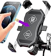 BRCOVAN Motorcycle Phone Mount, Bike Phone Holder, with Aluminum Alloy Handlebar Mounting Base, O...