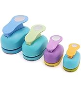 4 Pcs Circle Punch 2-Inch 1-Inch 1-1/2-Inch 5/8-Inch Paper Punchers Scrapbook Crafts Paper Punch