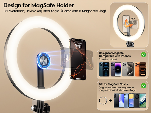 ring light with Magnectic Holder