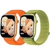 sylacor Sport Loop Bands Compatible with Kids Apple Watch Band, Soft Breathable Nylon Strap for G...