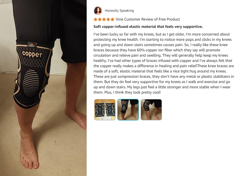 Copper Knee Brace for women men Compression Sleeve