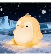 Squishy Penguin Night Light with RGB Mode Cute Chubby Penguin Light 3 Brightness Adjustable Nurse...