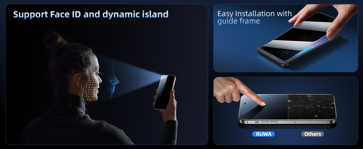 screen protector with guide frame
