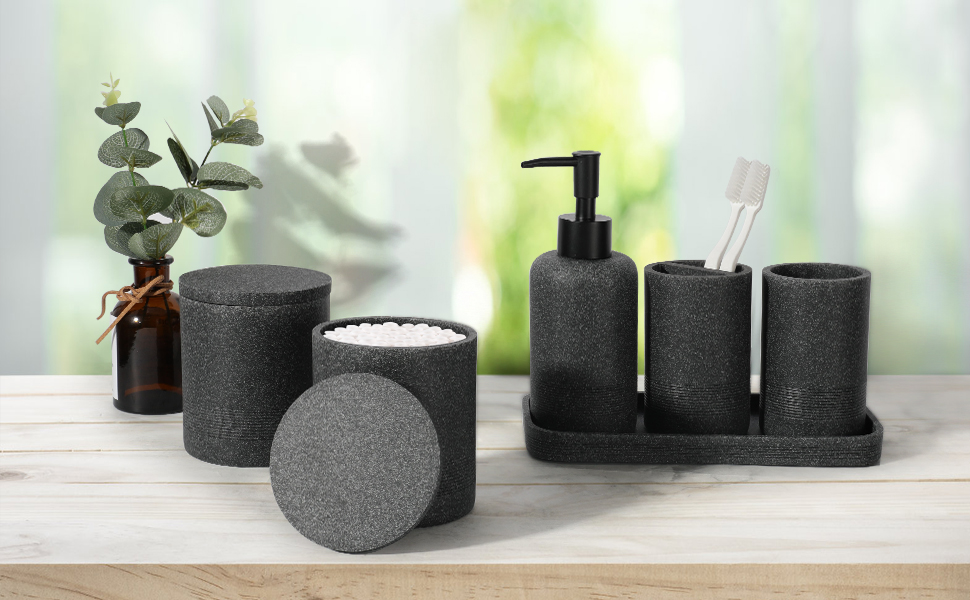 zccz bathroom accessories set 6, bathroom essential, bathroom sets, bathroom decor sets, sink set