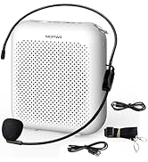 Norwii Bluetooth Voice Amplifier, Power Amplifiers, Portable Mini Wired Microphone Headset for Te...