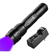 ULTRAFIRE UV Flashlight 395-405 nm Led Blacklight for Curing UV Glue, Leak Detector, Pet Urine Stain