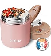 Insulated Food Jar with Temperature Display - 15.2 Oz, Thermo for Hot Food, Soup Thermo, Termos P...