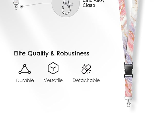 5 Pack Marble Veining Cruise Lanyard, Pink
