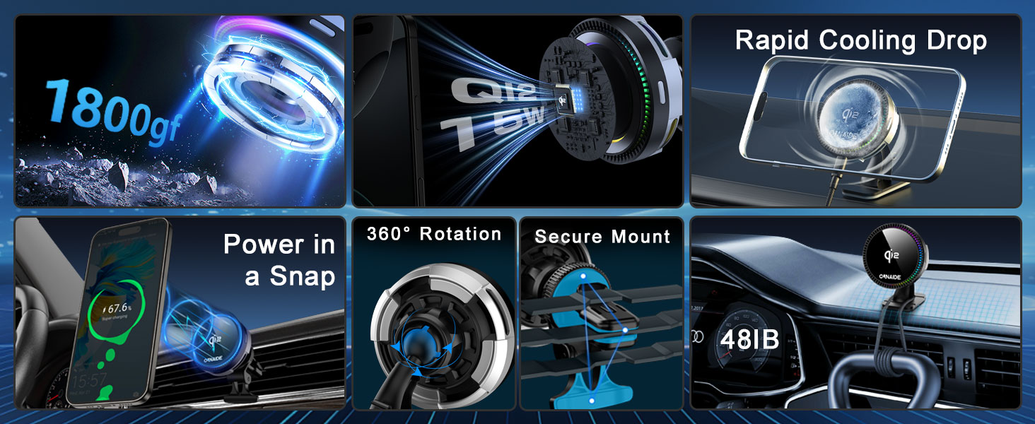 Qi2 Wireless Car Charger