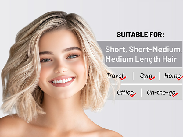 Desalo 1 inch mini curling iron suitable for short, short-medium, medium length hair