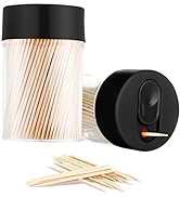 TRTRin Bamboo Wooden Toothpicks [3000 Count]-With 2-Pack Reusable Toothpick Holder, Sturdy Smooth...