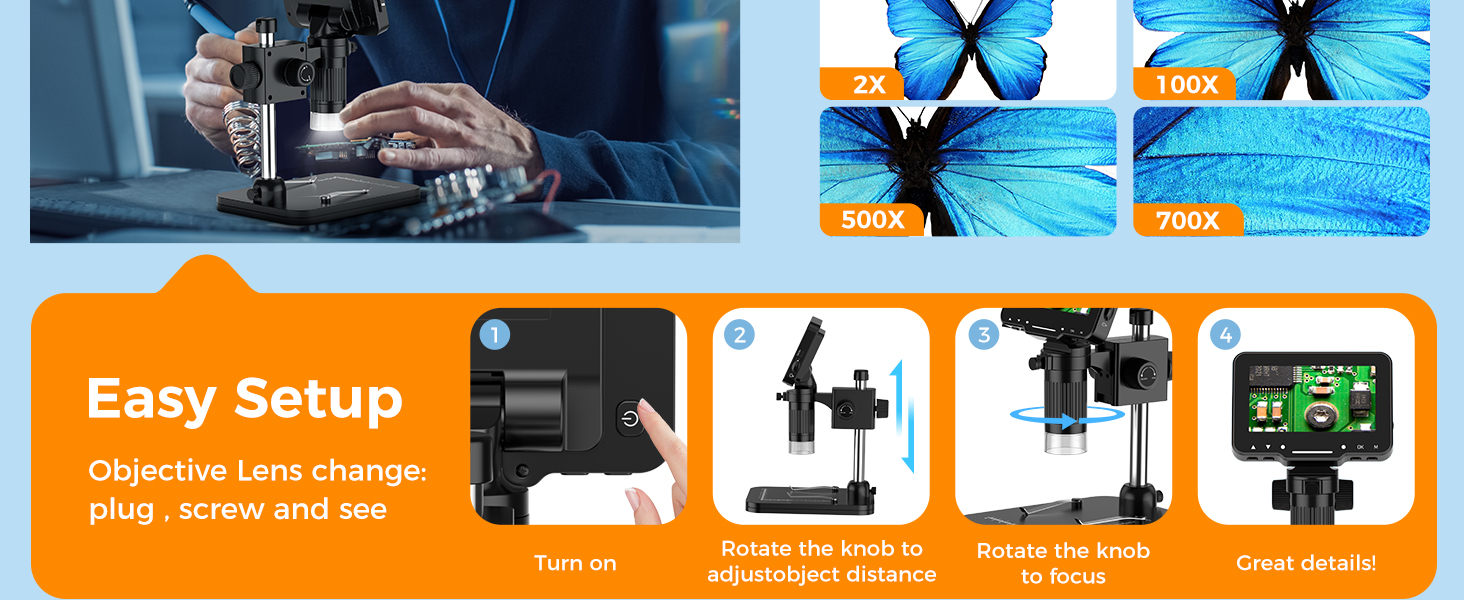 LCD digital microscope