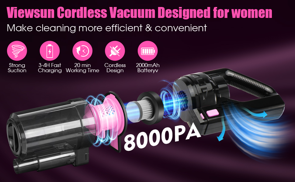 car vacuum cordless rechargeable