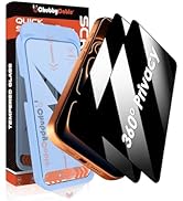 chubbycable 2PCS ChubbyShield Ultra for iPhone 17 Pro Max 360 Privacy Screen Protector, Anti-spy ...