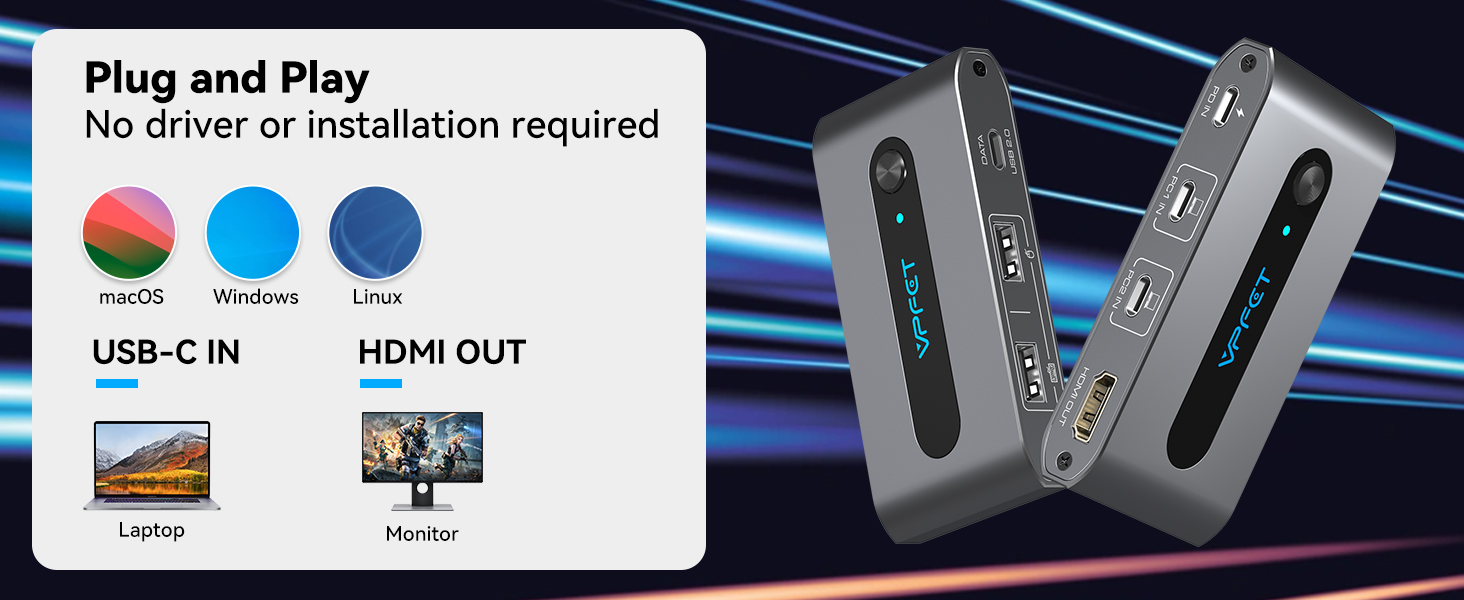 USB C KVM Switch 1 Monitor 2 Computers