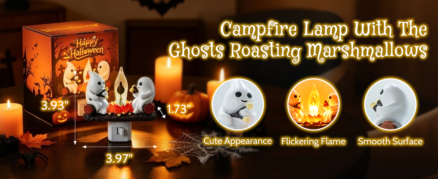 Halloween Ghost camp fire nightlight |