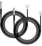 FRCVESNG DS18B20 Temperature Sensor, Digital Temperature Probe Sensor Waterproof Temp Digital The...