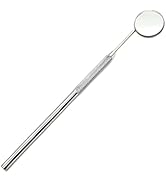 Dental Mouth Teeth Inspection Mirror #5 with Stainless Handle, Cone Socket, Total Length 6.5"