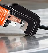 Pliertool 10-Ton Hydraulic Crimping Tool with Spring-Loaded Handle &amp; 9 Dies Battery Cable Lug Wir...