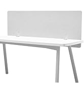VEVOR Desk Divider Privacy Panel, 60" x 24" Clamp-on Office Desk Partition, PET Cubicle Partition...