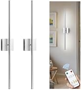 L LOHAS LED Battery Operated Wall Sconces Set of 2, Battery Wall Sconce 10000mAh, Nickel Recharge...
