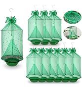 10 Pack Reusable Ranch Fly Traps Outdoor Hanging, Fly Catcher Killer Hunter Cage Control, Farm Ho...