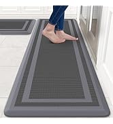 KitchenClouds [2 PCS] Kitchen Rugs Cushioned Anti-Fatigue Kitchen Mats for Floor Waterproof Kitch...