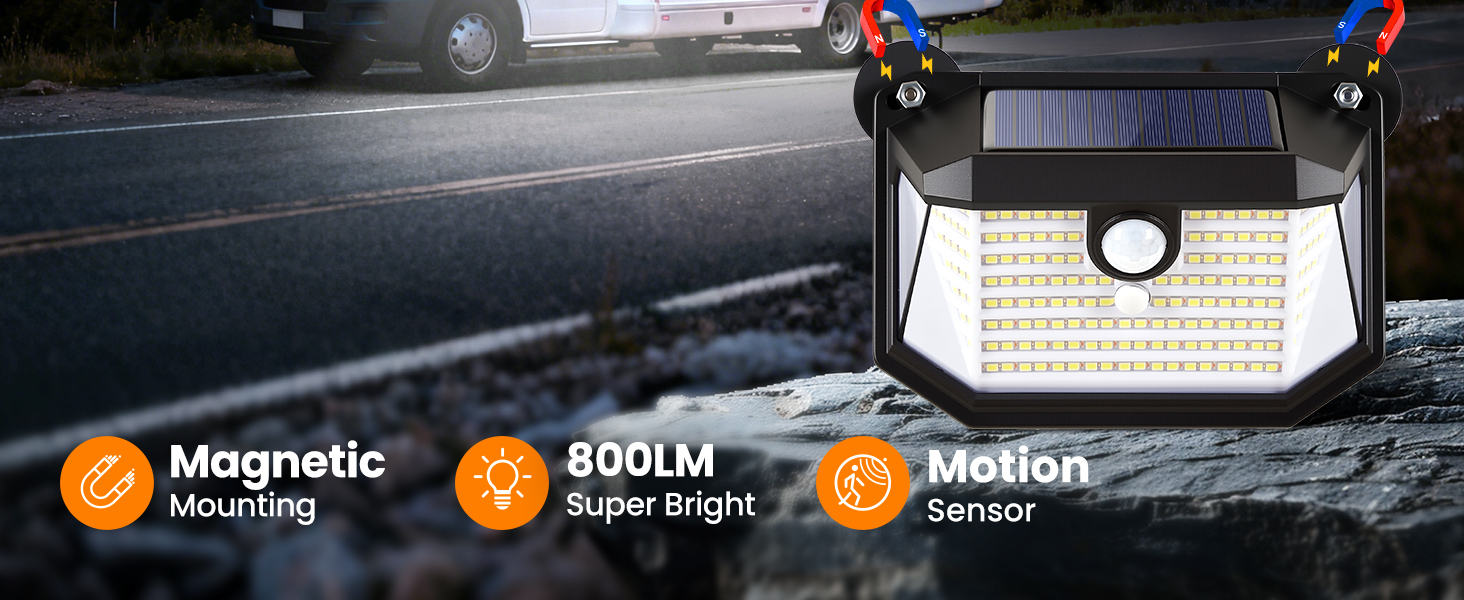 magnetic solar lights