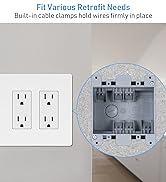 LEONLITE Old Work Electrical Outlet Box, Ultra-deep 25 Cubic Inch Device Box, PVC Electrical Junc...