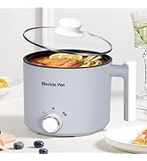 KERZION Electric Hot Pot :1.5L Mini Ramen Cooker with Overheat &amp; Boil-Dry Protection, Suitable fo...
