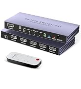 HDMI Splitter 4K 240Hz HDMI Switch 5 in 1 Out - 8K@60Hz hdmi Splitter with Remote 5 Port Switcher...
