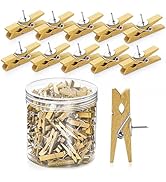 50pcs Wooden Push Pins (Gold, 110)