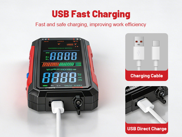 Voltage Testers is built in 200mA large-capacity battery