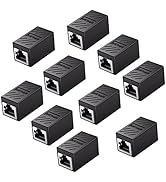Ethernet Coupler Female to Female, 10 Pack in-Line Coupler for Cat8 Cat7 Cat6 Cat5 Cat5e Ethernet...
