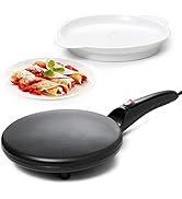 Moss &amp; Stone Electric Crepe Maker With Auto Power Off, Portable Crepe Maker &amp; Non-Stick Dipping P...