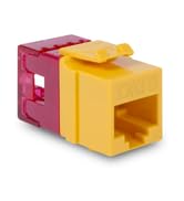 ICC CAT6 Keystone Jack with Slim Profile 180 Degree Punch Down, RJ45 UL Listed PoE++ TAA Complian...